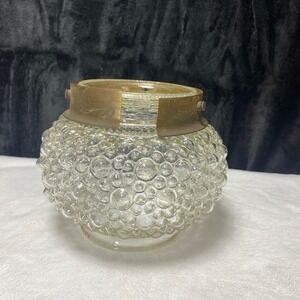 VTG Bubble‎ Glass Hobnail Lamp Shade Fixture Globe Ceiling Flush Mount
